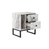Hanah Home Nightstand Glimmer - Fressia Marble, Black Freesia Marble
Black