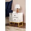 Hanah Home Nightstand Glimmer - Fressia Marble, Gold Freesia Marble
Gold