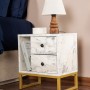 Nightstand Glimmer - Fressia Marble, Gold Freesia Marble
Gold