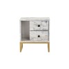 Hanah Home Nightstand Glimmer - Fressia Marble, Gold Freesia Marble
Gold