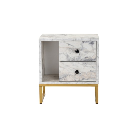 Nightstand Glimmer - Fressia Marble, Gold Freesia Marble
Gold Hanah Home Nightstand Glimmer - Fressia Marble, Gold Freesia Marble
Gold
