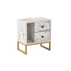 Hanah Home Nightstand Glimmer - Fressia Marble, Gold Freesia Marble
Gold