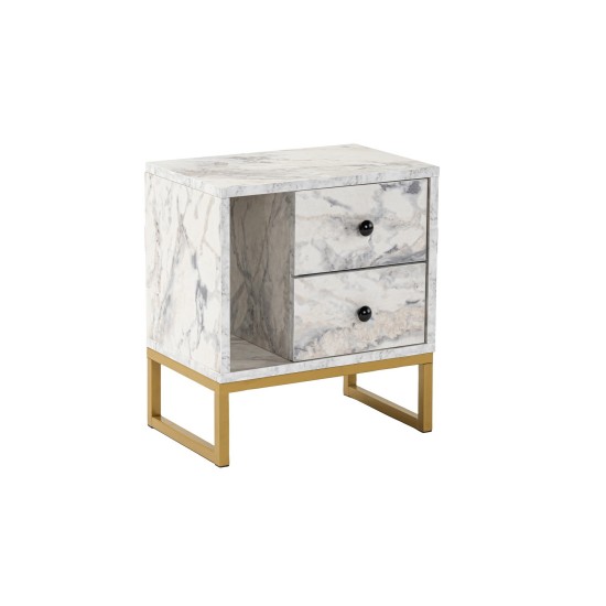Nightstand Glimmer - Fressia Marble, Gold Freesia Marble
Gold Hanah Home Nightstand Glimmer - Fressia Marble, Gold Freesia Marble
Gold
