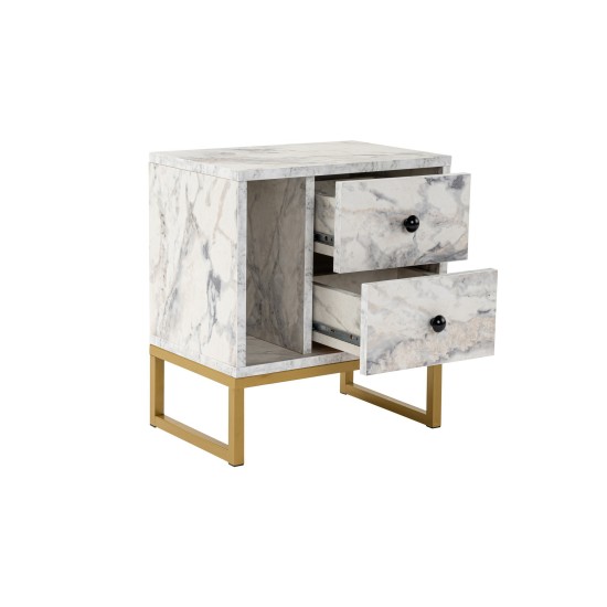 Nightstand Glimmer - Fressia Marble, Gold Freesia Marble
Gold Hanah Home Nightstand Glimmer - Fressia Marble, Gold Freesia Marble
Gold