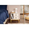 Hanah Home Nightstand Glimmer - Travertine, Gold Travertine
Gold