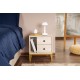 Hanah Home Nightstand Glimmer - Travertine, Gold Travertine
Gold