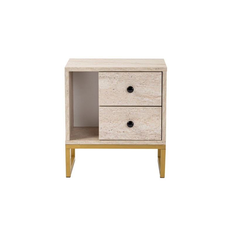 Hanah Home Nightstand Glimmer - Travertine, Gold Travertine
Gold