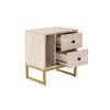Hanah Home Nightstand Glimmer - Travertine, Gold Travertine
Gold