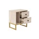 Hanah Home Nightstand Glimmer - Travertine, Gold Travertine
Gold