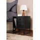 Hanah Home Nightstand Glimmer - Wood Black, Black Wood Black
Black