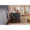 Hanah Home Nightstand Glimmer - Wood Black, Black Wood Black
Black