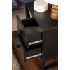 Hanah Home Nightstand Glimmer - Wood Black, Black Wood Black
Black
