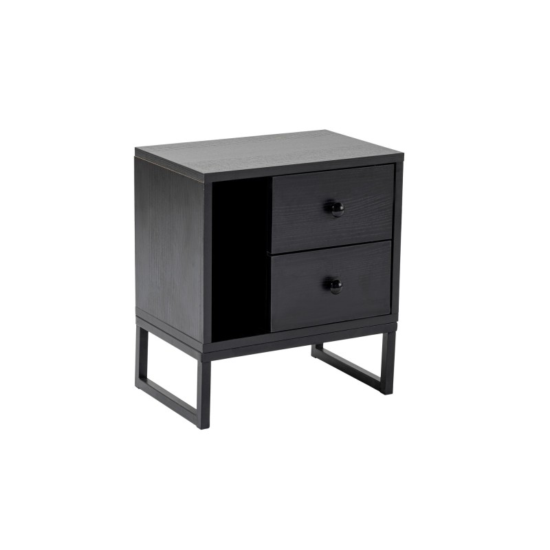 Hanah Home Nightstand Glimmer - Wood Black, Black Wood Black
Black