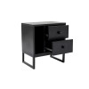 Hanah Home Nightstand Glimmer - Wood Black, Black Wood Black
Black