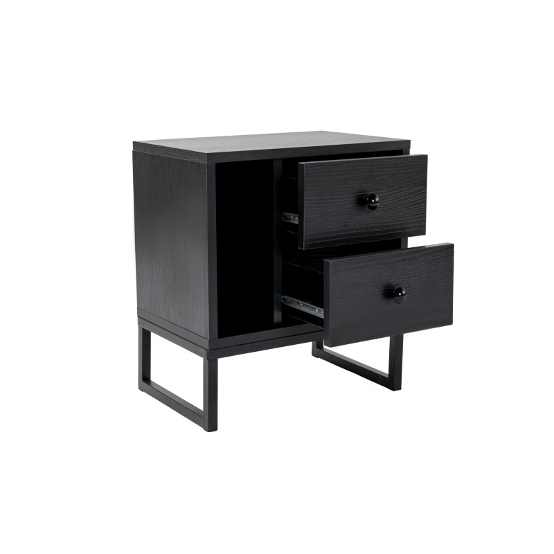 Hanah Home Nightstand Glimmer - Wood Black, Black Wood Black
Black