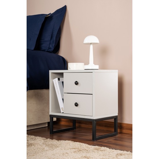 Nightstand Glimmer - Grey, Black Grey
Black Hanah Home Nightstand Glimmer - Grey, Black Grey
Black