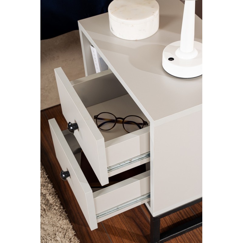 Hanah Home Nightstand Glimmer - Grey, Black Grey
Black