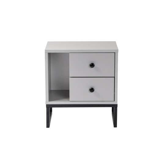 Nightstand Glimmer - Grey, Black Grey
Black Hanah Home Nightstand Glimmer - Grey, Black Grey
Black