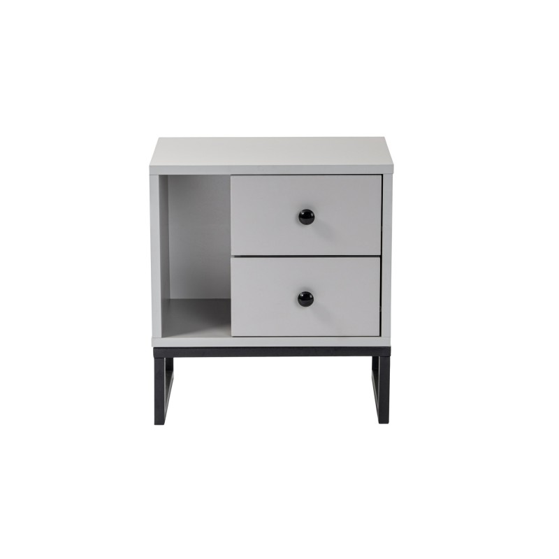 Hanah Home Nightstand Glimmer - Grey, Black Grey
Black