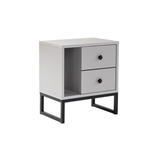 Nightstand Glimmer - Grey, Black Grey
Black Hanah Home Nightstand Glimmer - Grey, Black Grey
Black