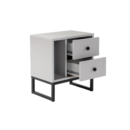 Nightstand Glimmer - Grey, Black Grey
Black Hanah Home Nightstand Glimmer - Grey, Black Grey
Black