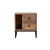 Hanah Home Nightstand Glimmer - Atlantic Pine, Black Atlantic Pine
Black