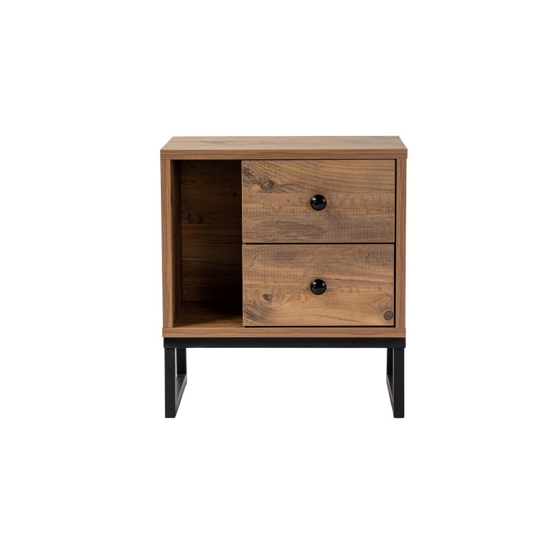 Hanah Home Nightstand Glimmer - Atlantic Pine, Black Atlantic Pine
Black
