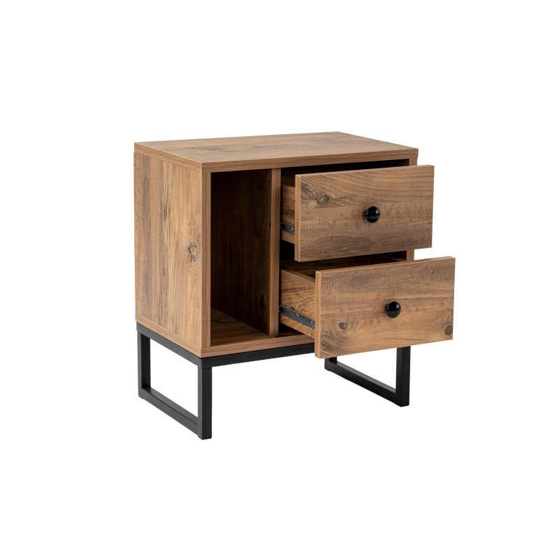 Hanah Home Nightstand Glimmer - Atlantic Pine, Black Atlantic Pine
Black