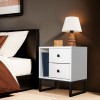 Hanah Home Nightstand Glimmer - White, Black White
Black