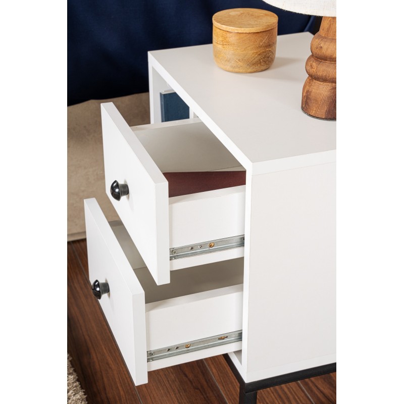 Hanah Home Nightstand Glimmer - White, Black White
Black
