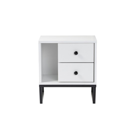 Nightstand Glimmer - White, Black White
Black Hanah Home Nightstand Glimmer - White, Black White
Black