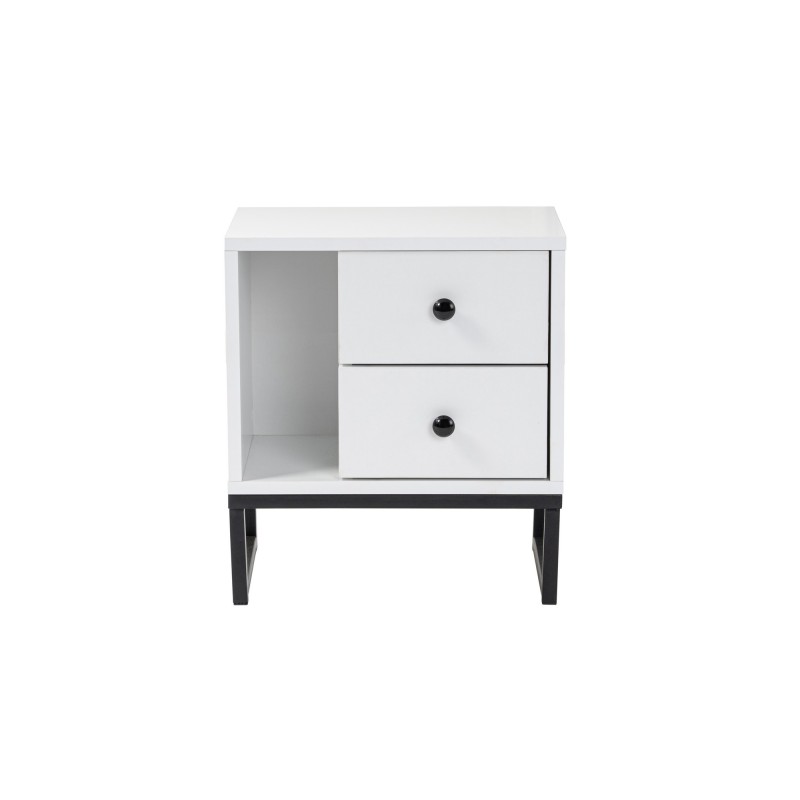 Hanah Home Nightstand Glimmer - White, Black White
Black