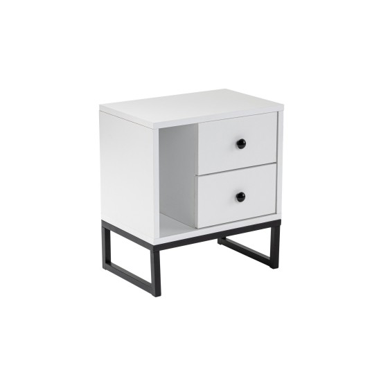 Nightstand Glimmer - White, Black White
Black Hanah Home Nightstand Glimmer - White, Black White
Black