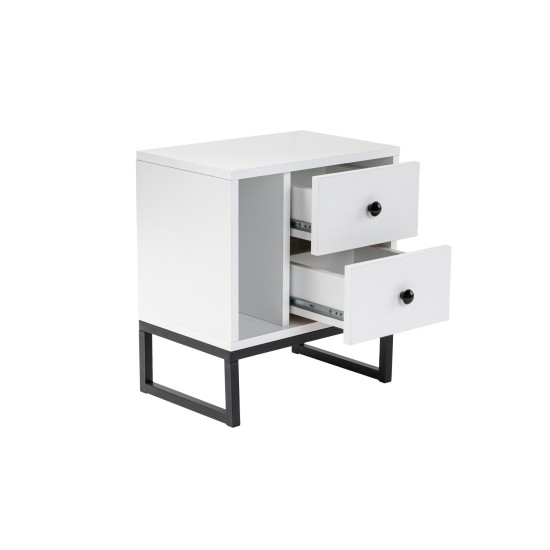 Nightstand Glimmer - White, Black White
Black Hanah Home Nightstand Glimmer - White, Black White
Black