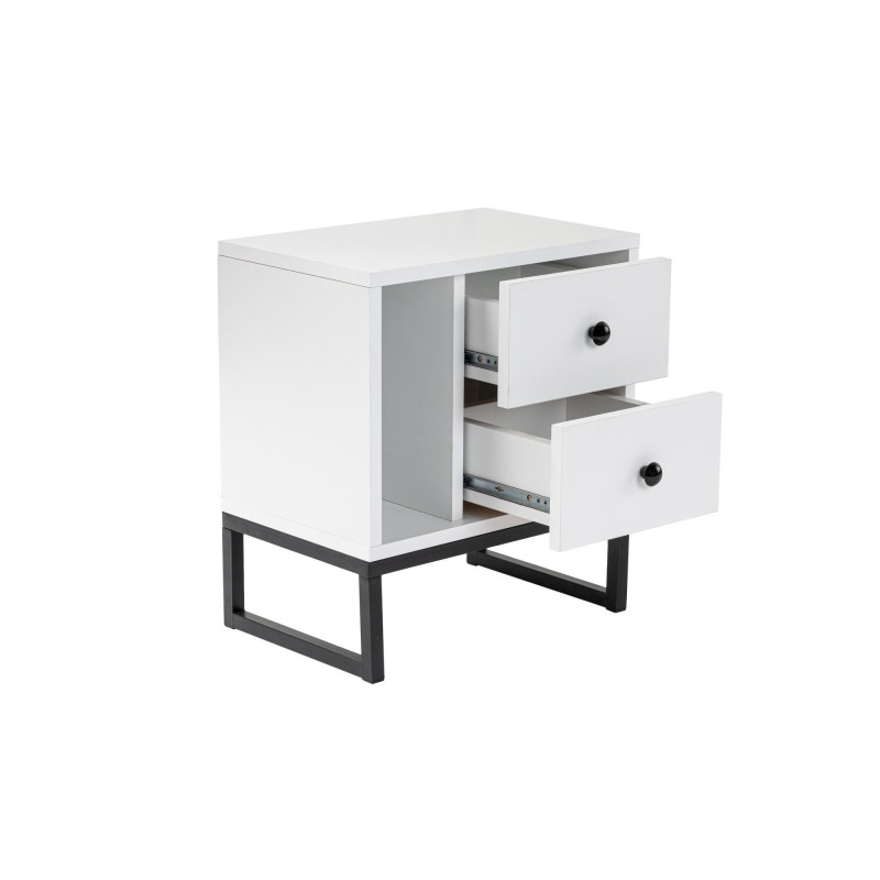 Hanah Home Nightstand Glimmer - White, Black White
Black