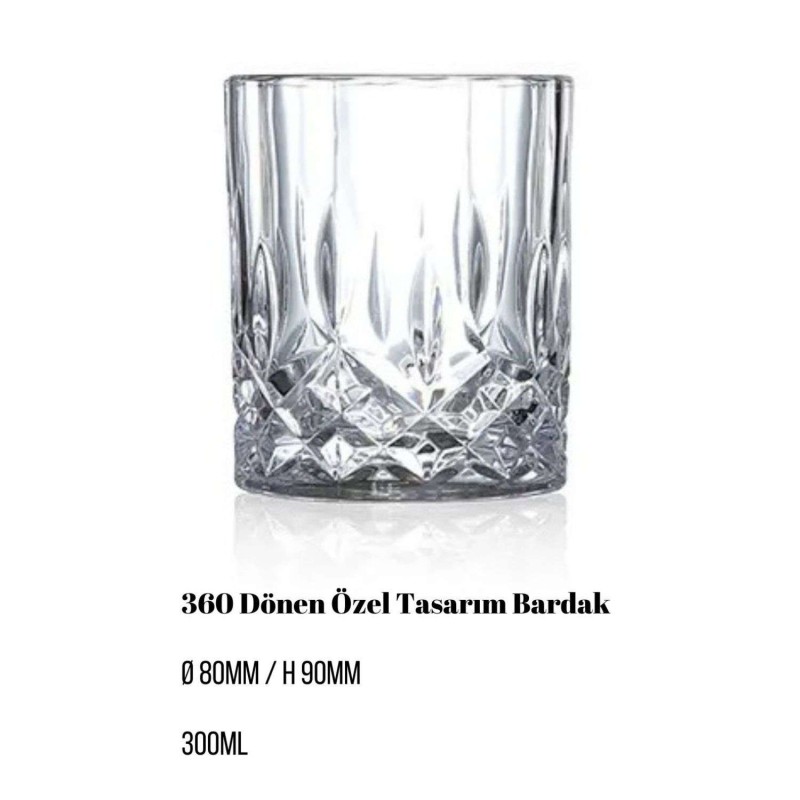 Whiskey Glass Set (2 Pieces) Big Damla Transparent