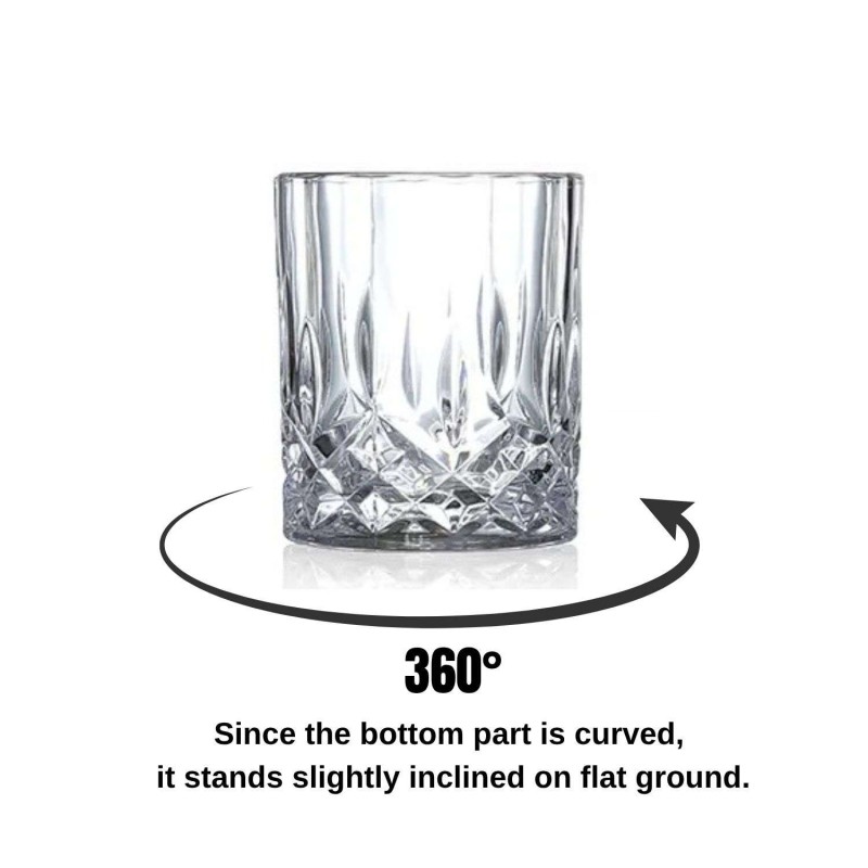 Whiskey Glass Set (2 Pieces) Big Damla Transparent