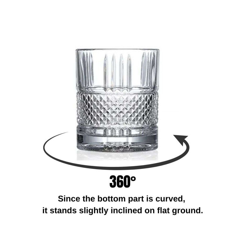 Whiskey Glass Set (2 Pieces) Big Baklava Transparent