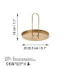 Aberto Design Decorative Metal Accessory Sımı-B - Gold Gold