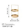 Aberto Design Decorative Metal Accessory Tılos-B - Gold Gold
