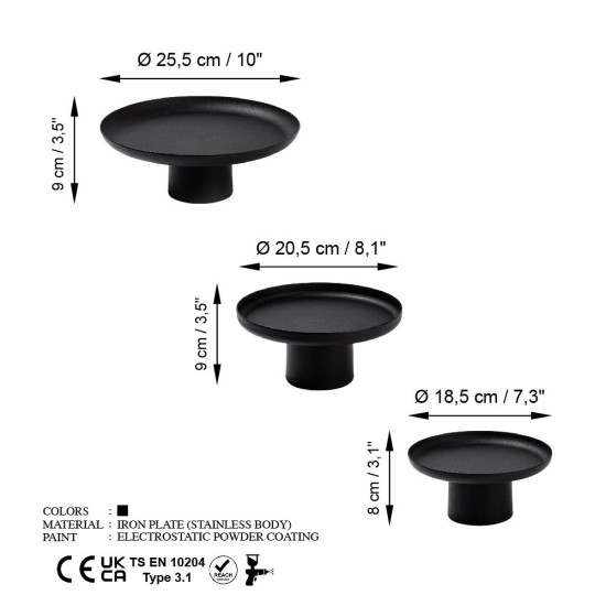 Decorative Metal Accessory Nısıros - Black Black Aberto Design Decorative Metal Accessory Nısıros - Black Black