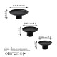 Decorative Metal Accessory Nısıros - Black Black Aberto Design Decorative Metal Accessory Nısıros - Black Black