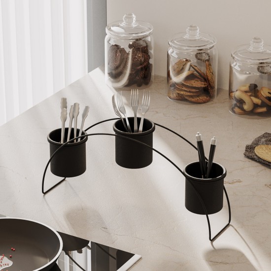 Decorative Metal Accessory GED-012-A Black Aberto Design Decorative Metal Accessory GED-012-A Black