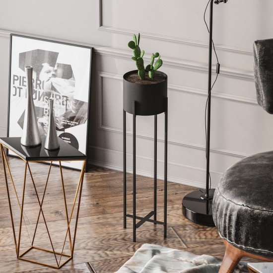Aberto Design Decorative Pot GED-025 Black