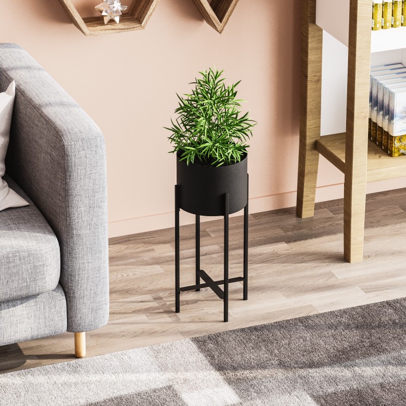 Aberto Design Decorative Pot GED-026 Black