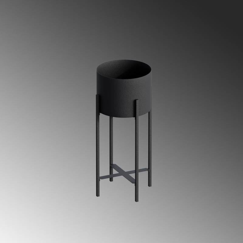 Aberto Design Decorative Pot GED-026 Black