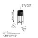Decorative Pot GED-026 Black Aberto Design Decorative Pot GED-026 Black