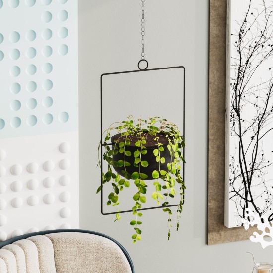 Aberto Design Decorative Pot Parapet - Black Black