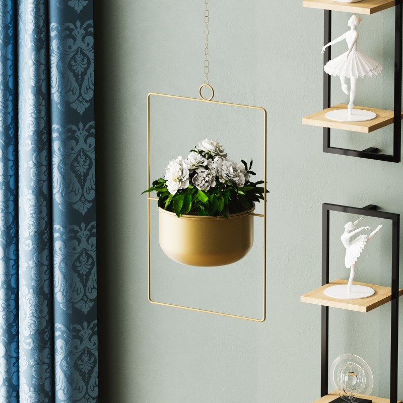 Aberto Design Decorative Pot Parapet - Gold Gold