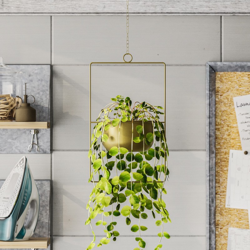 Aberto Design Decorative Pot Parapet - Gold Gold